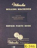 Kearney & Trecker 50 HP C.S.M. Vertical Milling Machine Replacement Parts Manual